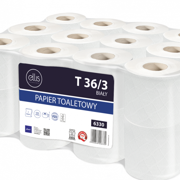 3-vrstvový biely toaletný papier DVOJVRSTVOVÝ