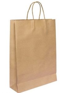 Papierová taška KRAFT s otočnou rukoväťou 310X120X410/ Gastro balenia>Papierové vrecká