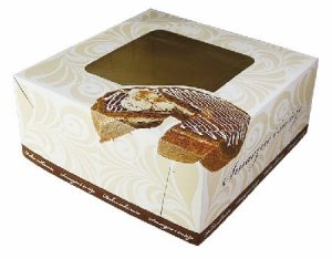 Kartónová krabička na tortu 32x32x14 cm "ORNAMENTNÉ OKIENKO" (súprava P 2257/1572)/ Cukrárstvo a balenie>Kartónové obaly na torty
