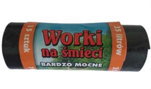 LDPE vrecia na odpadky 35 L čierne (15 ks)/ Čistota a hygiena>Vrecia na odpadky
