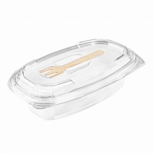 Plastová nádoba na šalát s vidličkou 350 ml SL 1735WDR/ Gastro balenia>Šalátové nádoby