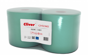 Zelená papierové čistiace utierky C300/1 zberový papier/ Čistota a hygiena>Papierové utierky
